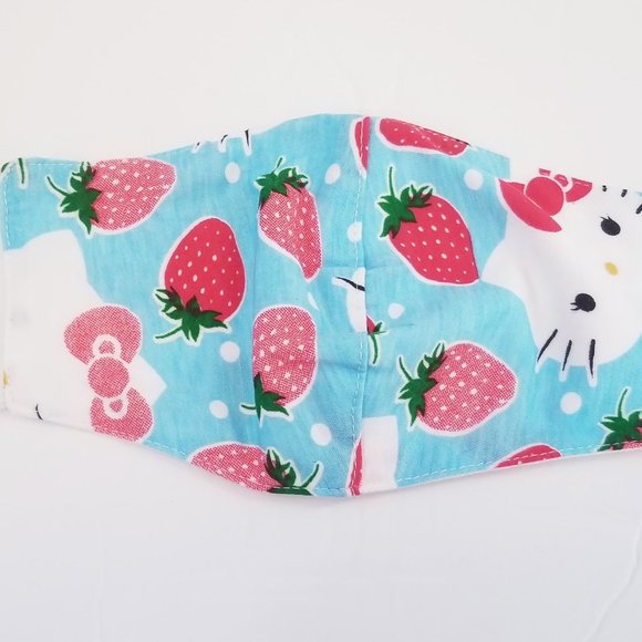 buyone get 1 FREE custom mask Cute Strawberry Kitty cat HK - Picture 6 of 8